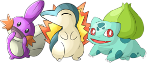 Pokémon Starters Shiny Mudkip Cyndaquil Bulbasaur